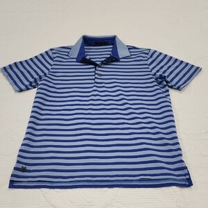 Greyson Blue and Navy Striped Polo Shirt